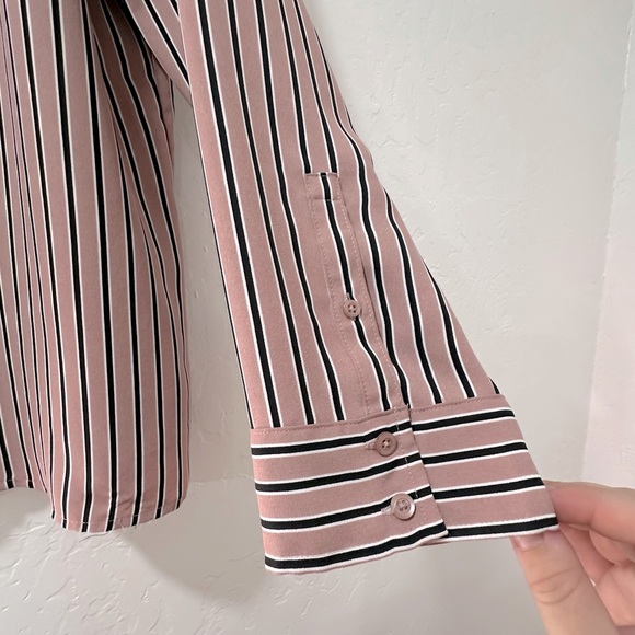 Express Portofino Pink Striped Button Down Shirt - Picture 3 of 10